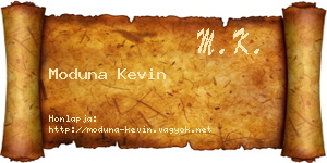 Moduna Kevin névjegykártya